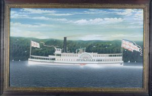 The Steamboat "Sylvan Glen", 1870 (guassi grafiitin päällä kartongilla)